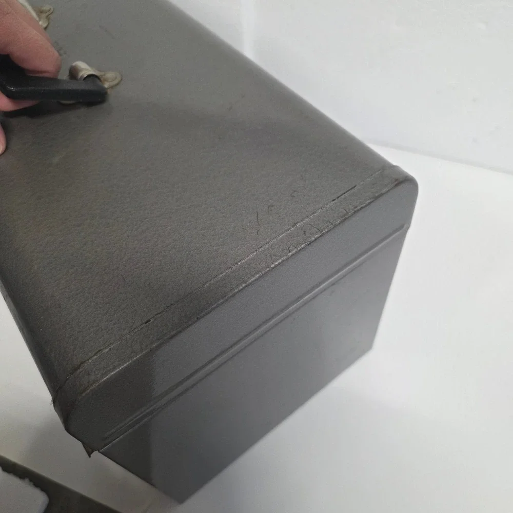 Vtg Craftsman 6500 Metal Toolbox Grey Hammer Tone w/ Removable Tray 18in